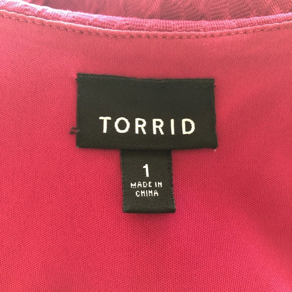 Torrid Fit & Flare Dress Size 1 w/Lined Bodice & Wide Scoop Back - Picture 7 of 9